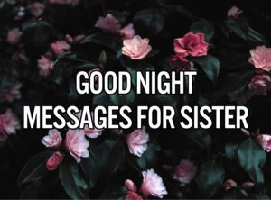 Good Night Messages For Sister