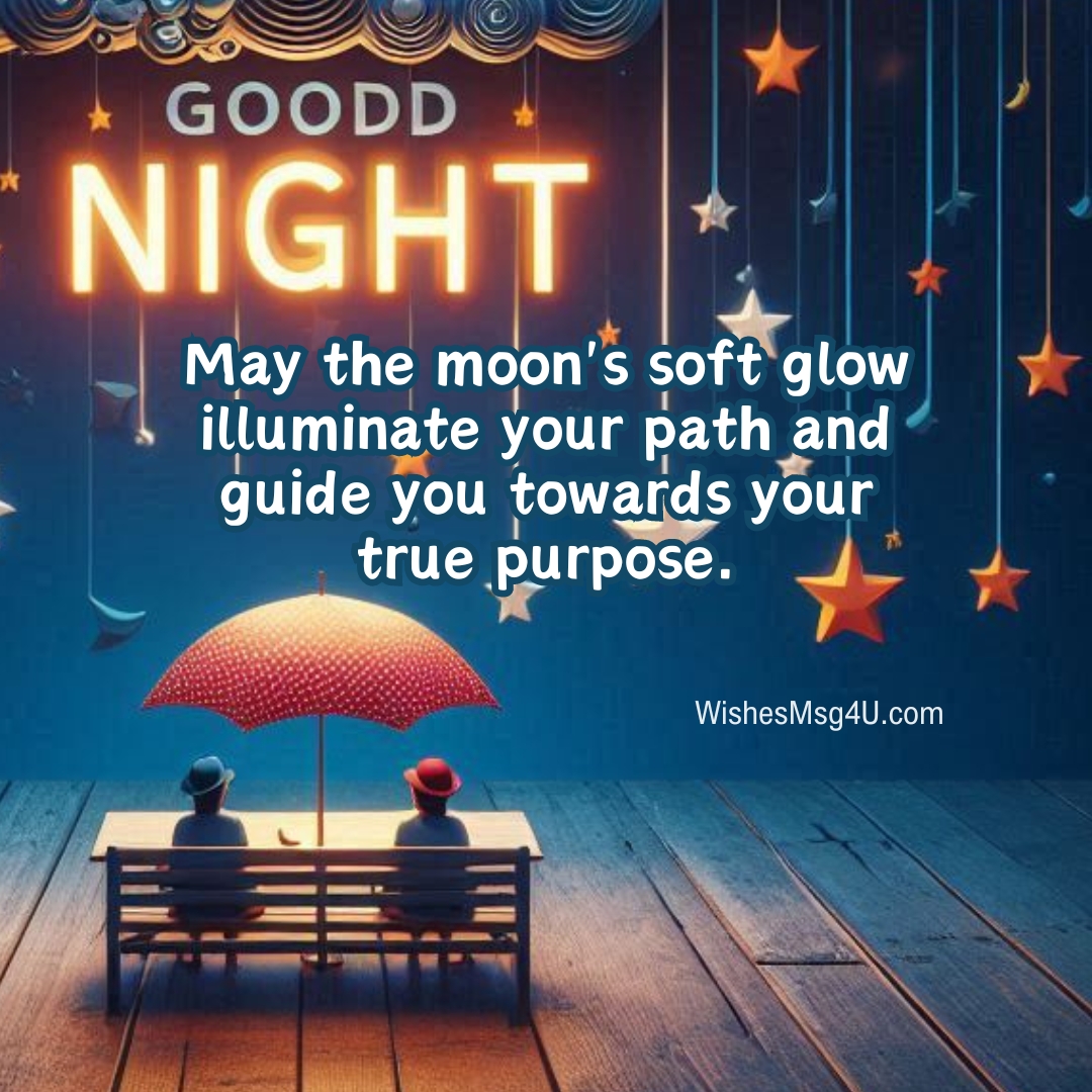 May the moon's soft glow illuminate your path and guide you towards your true purpose. Good Night Friday Blessings.