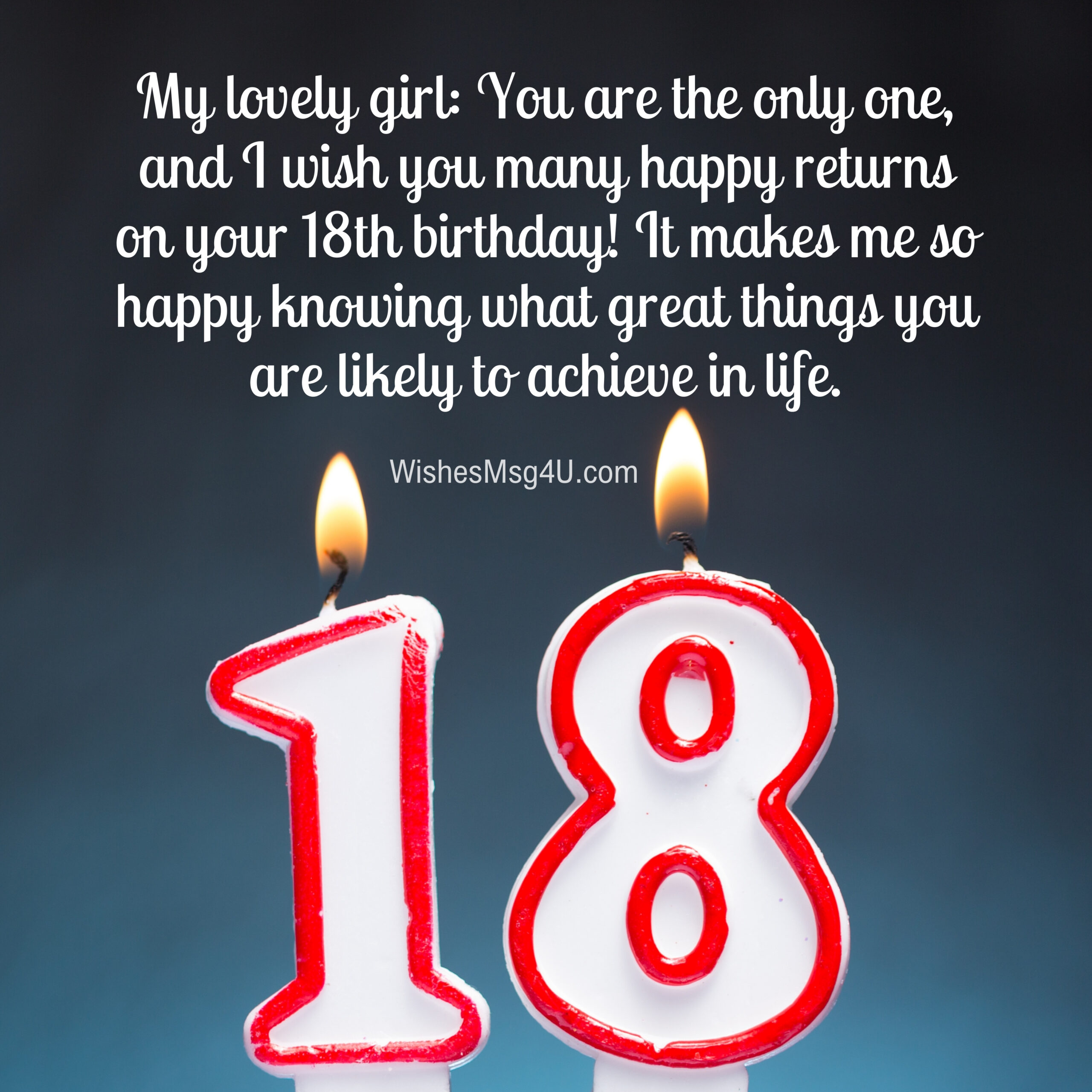 It makes me so happy knowing what great things you are likely to achieve in life. Happy 18th Birthday.