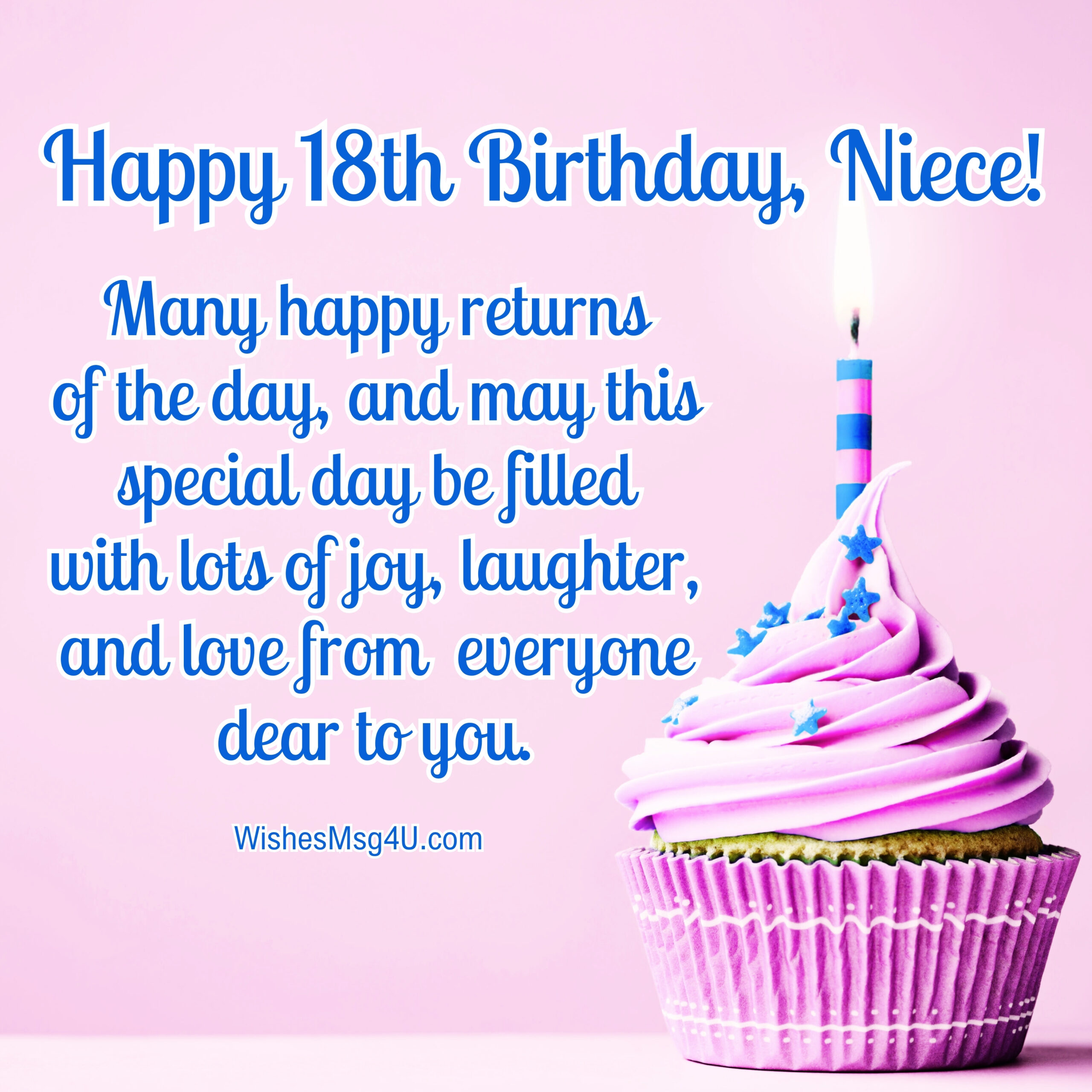 Many happy returns of the day, and may this special day be filled with lots of joy, laughter, and love from everyone dear to you. Happy 18th Birthday Niece.