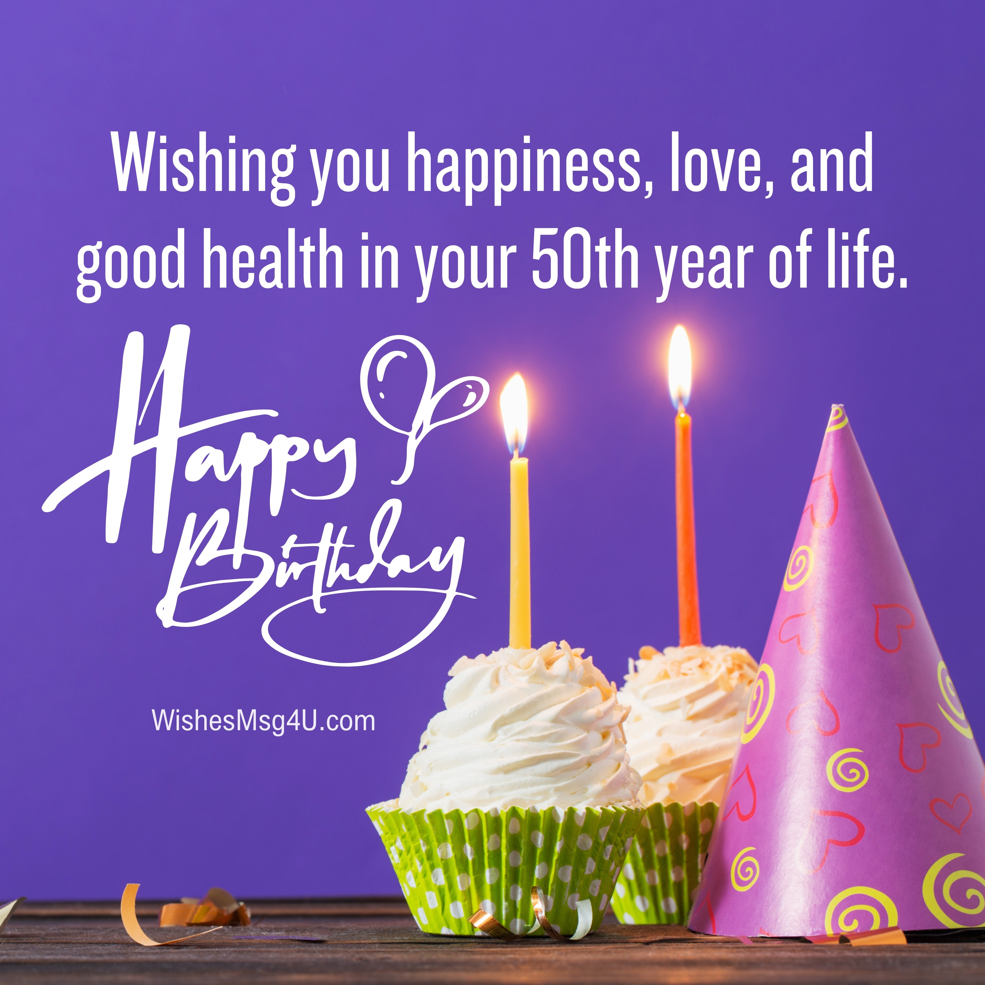 Wishing you happiness, love, and good health in your 50th year of life. Happy 50th Birthday.