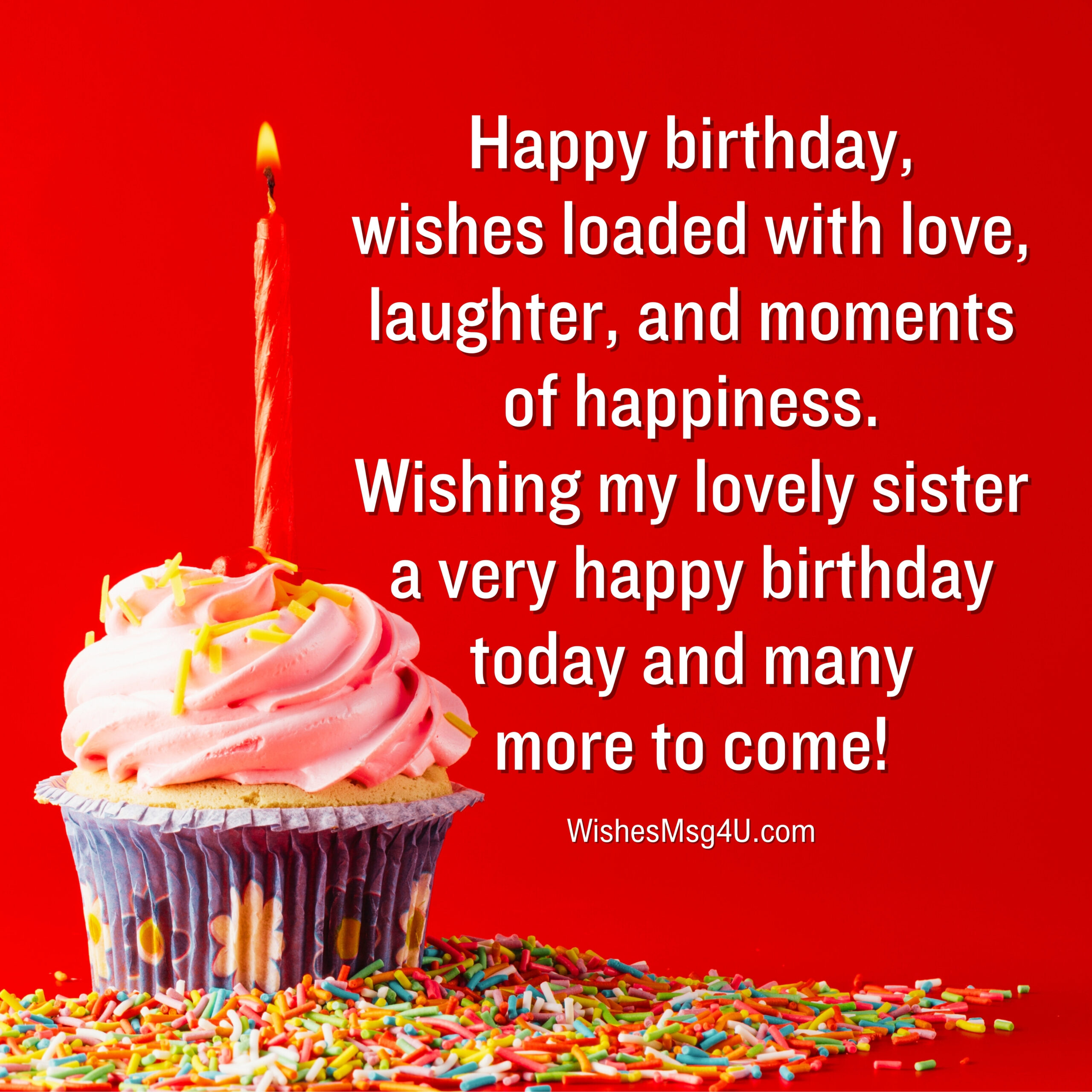 Happy birthday, wishes loaded with love, laughter, and moments of happiness. Happy Birthday Little Sister.