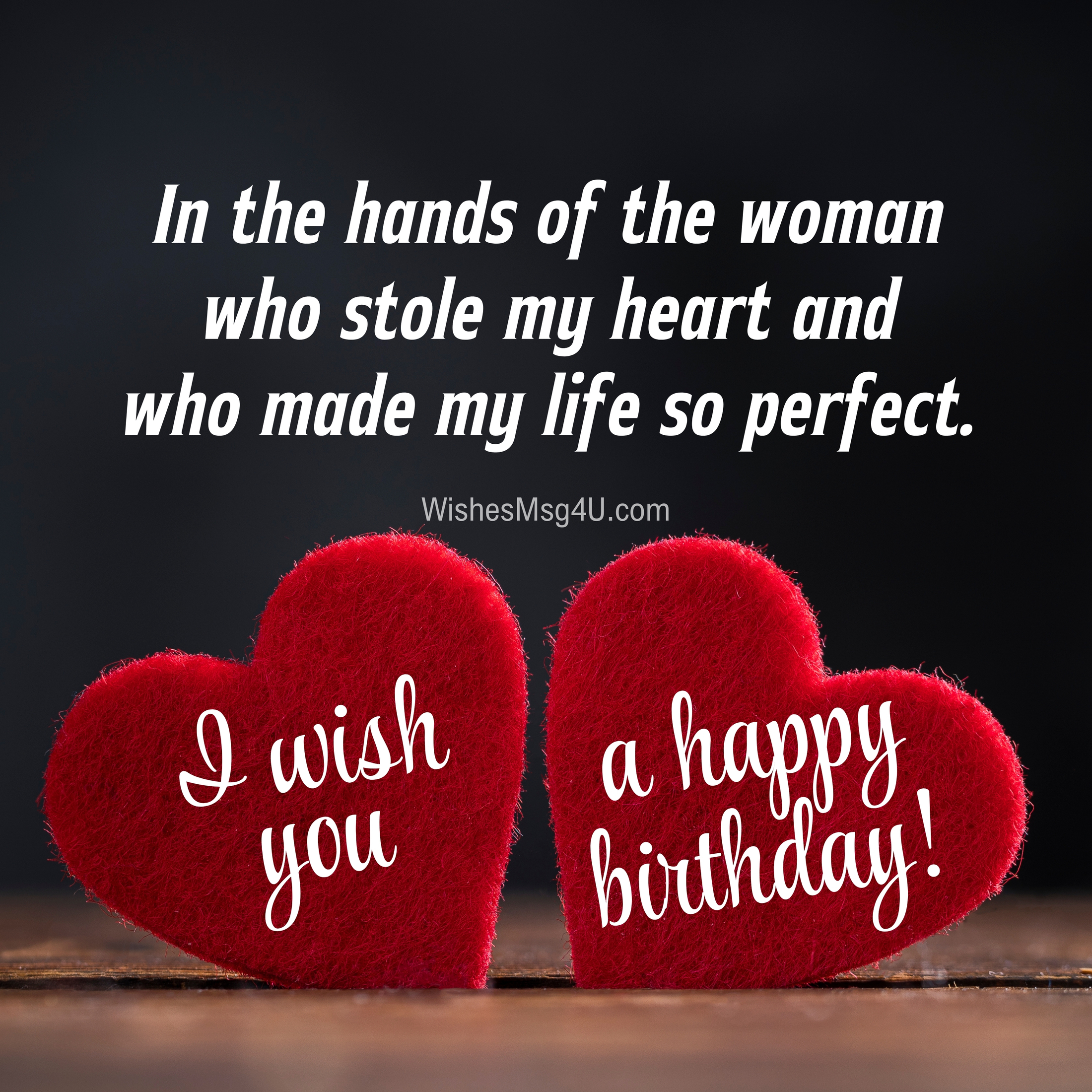 In the hands of the woman who stole my heart and who made my life so perfect. Happy Birthday Wife.
