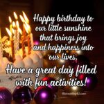 Happy birthday to our little sunshine that brings joy and happiness into our lives. Happy 4th Birthday.