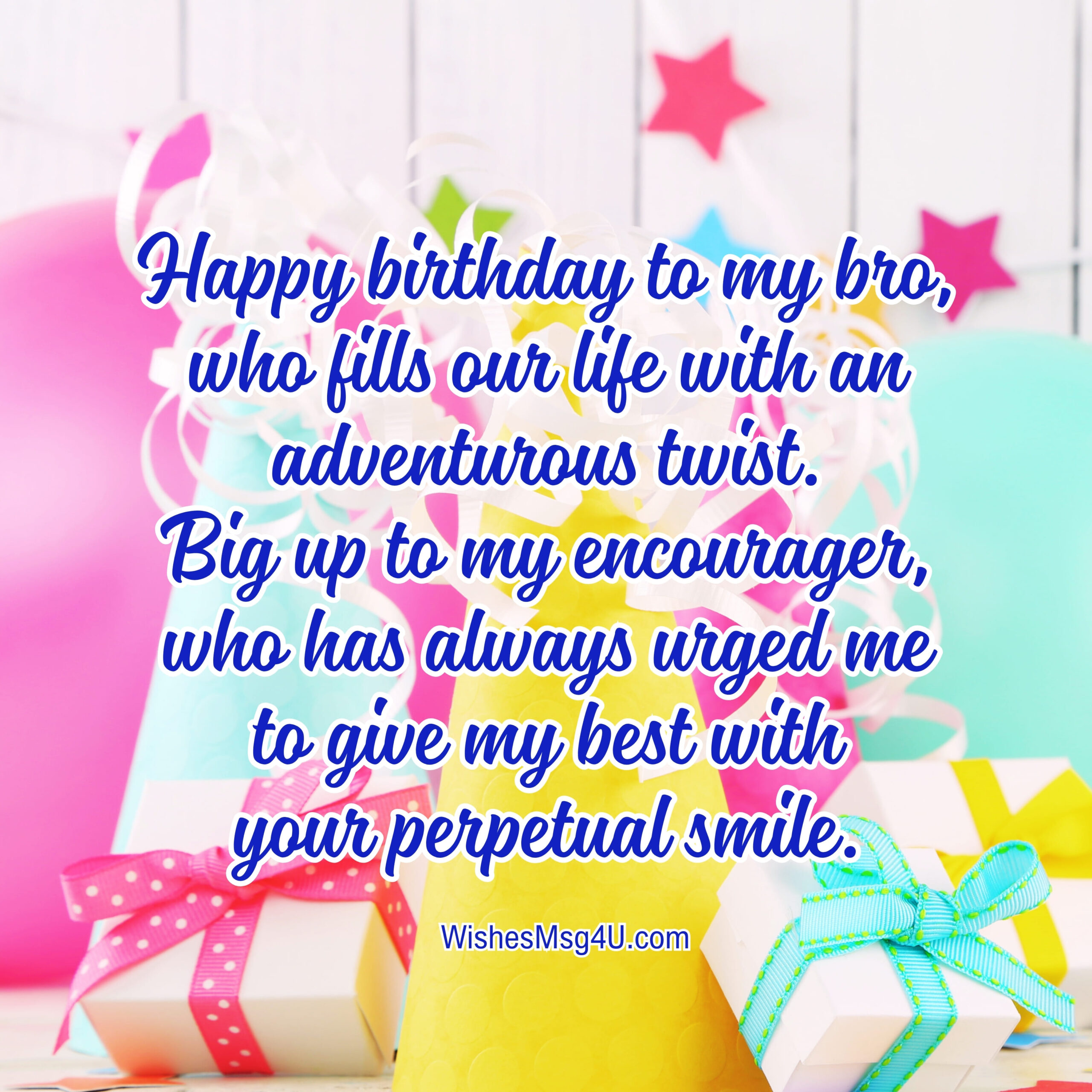 Happy birthday to my bro, who fills our life with an adventurous twist. Happy Birthday Brother From Another Mother.